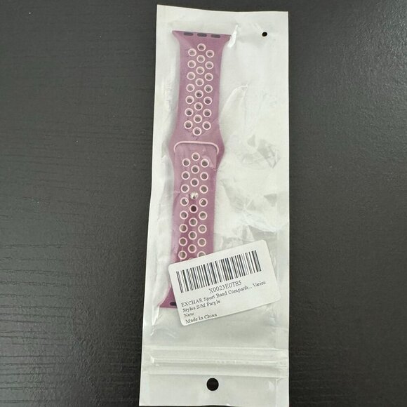NWT Silicone Sports Band For Apple Watch - Purple - Picture 1 of 1